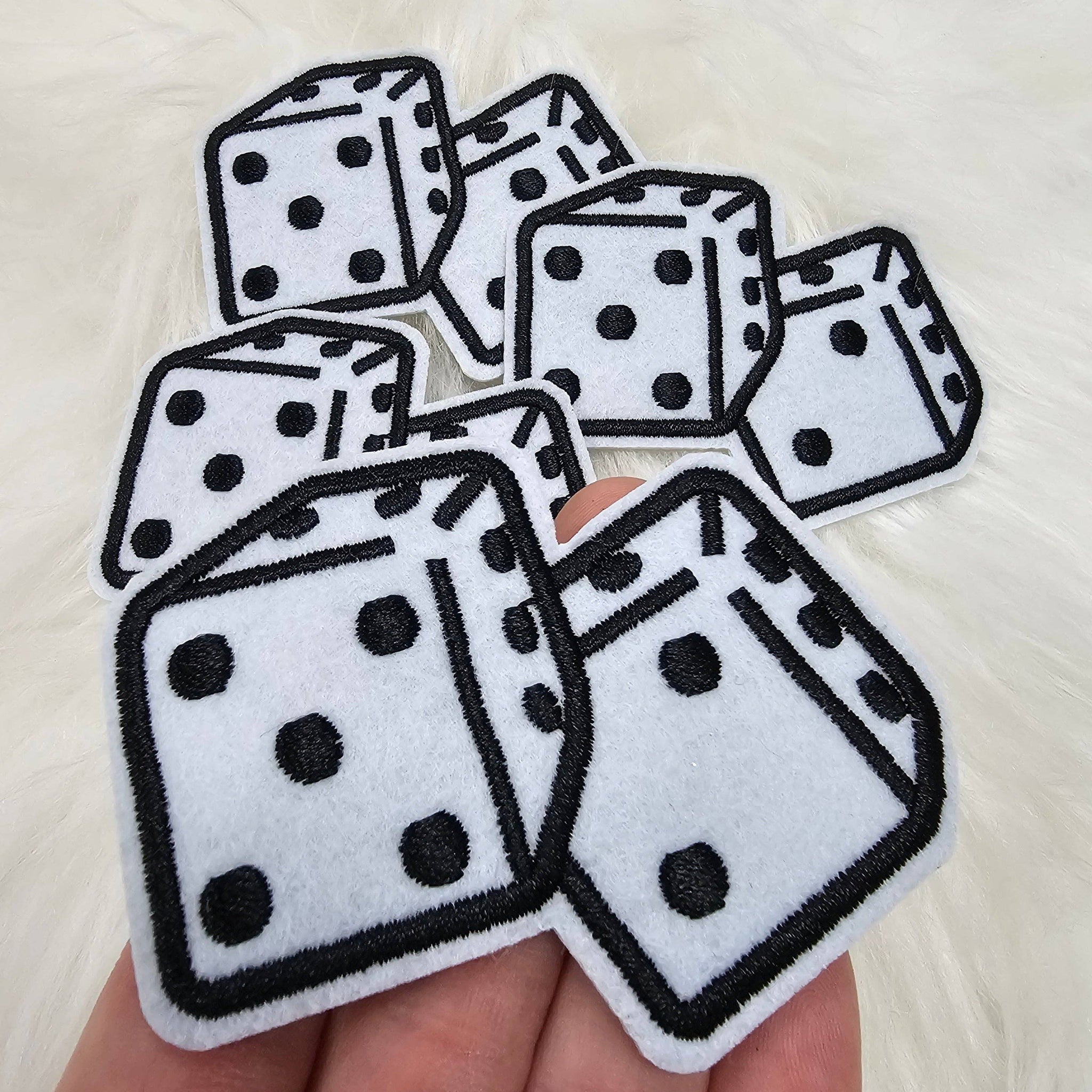 Rolling Dice Embroidery Iron On Patch