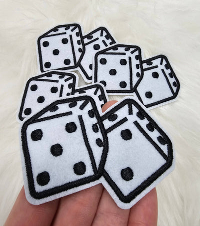 Rolling Dice Embroidery Iron On Patch