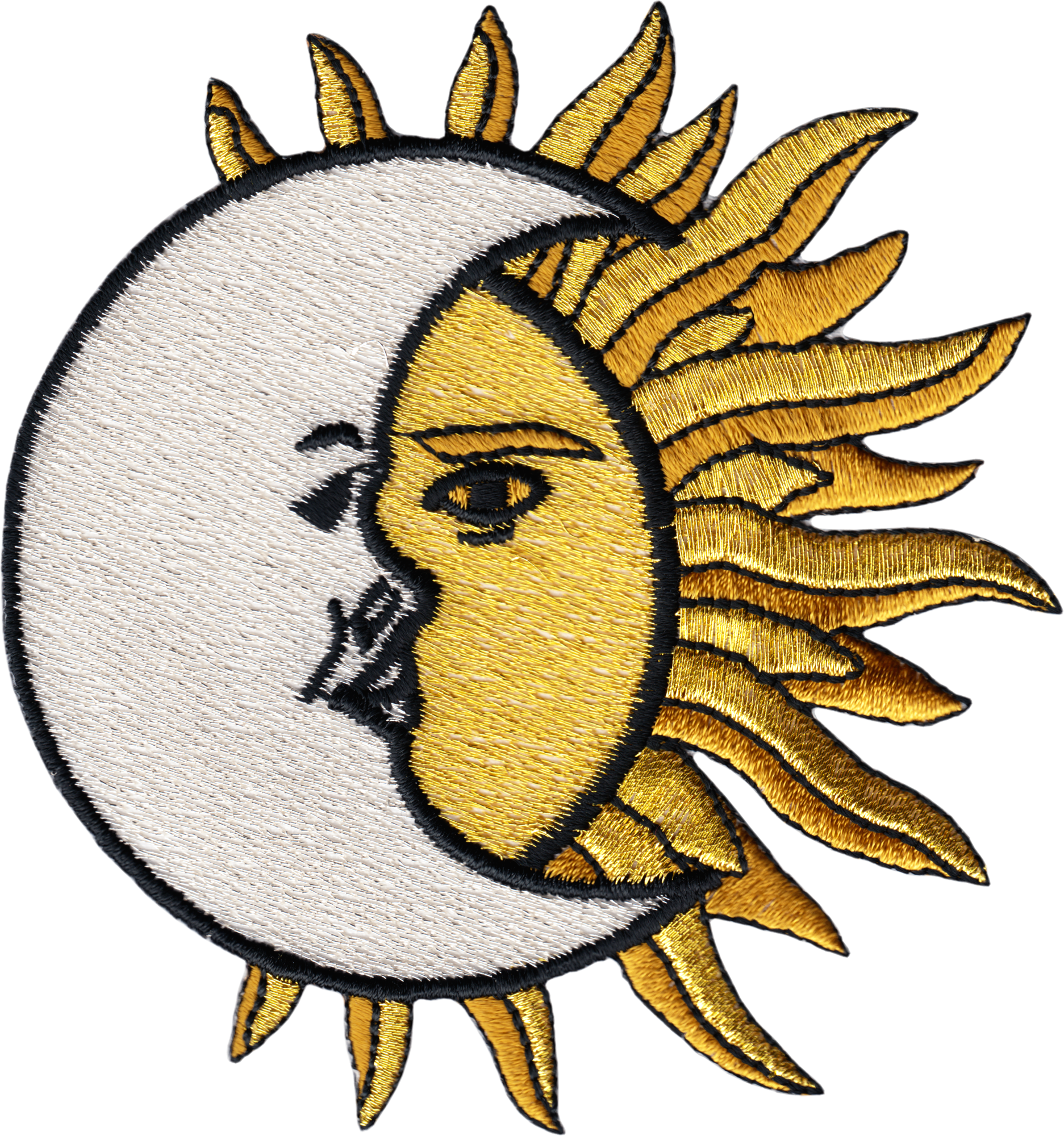 Patch - Celestial - Crescent Moon Over Sun - 4"