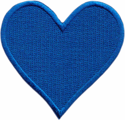Patch - 2.88" Heart - Solid Colored - 11 Color Options