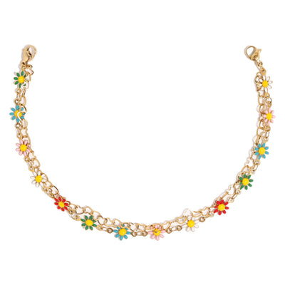 Trucker hat Chain: Heart & Daisy Layered Chain Set