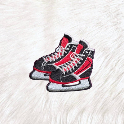 Ice Skates Hockey Embroidery Iron On Patch