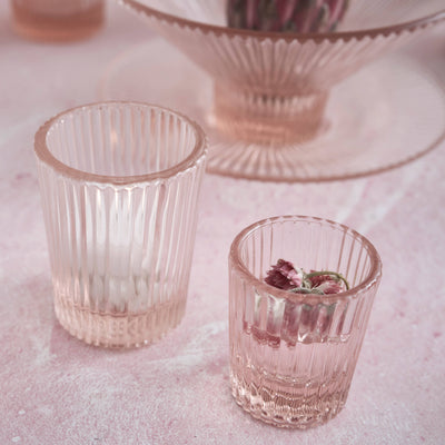 Pressed Pink Shot Glasses - Set of 6