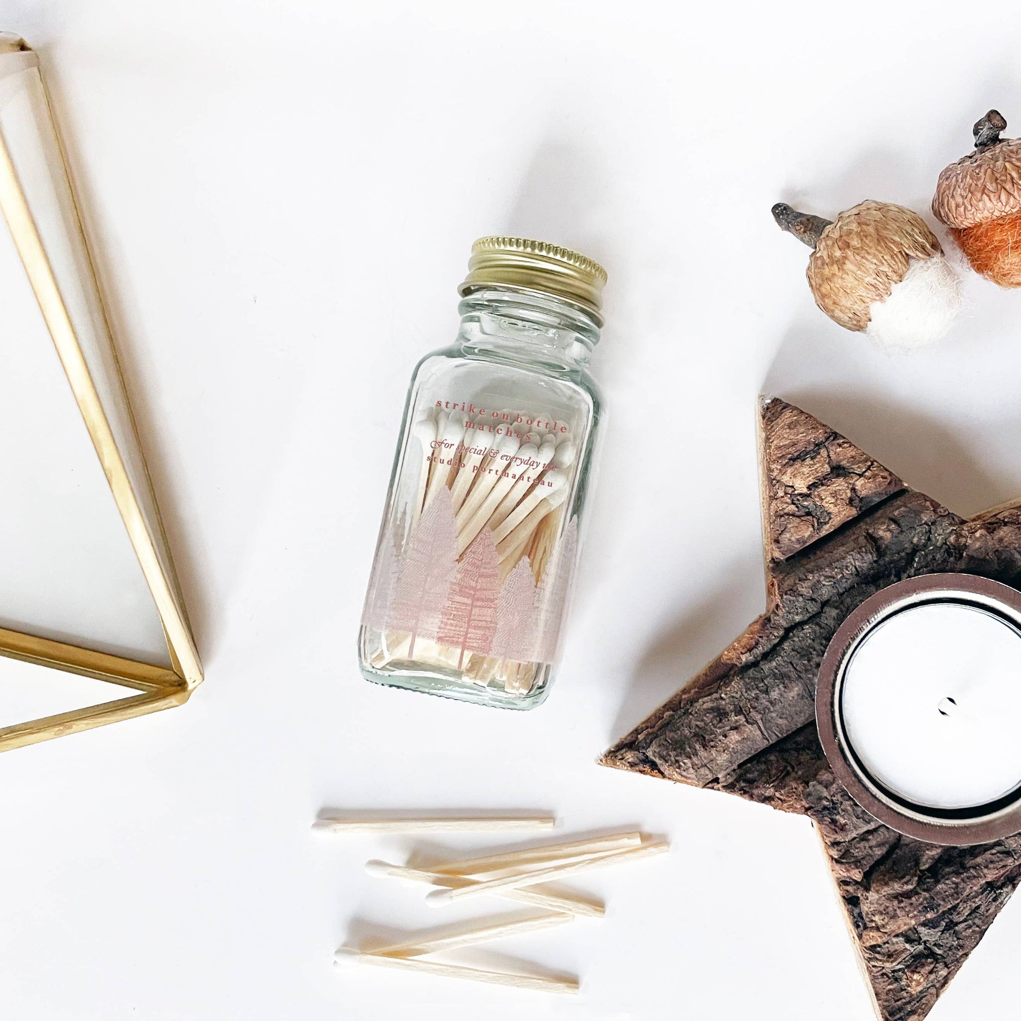 Variety Pack of Noble Fir Trees 2" White Match Jars