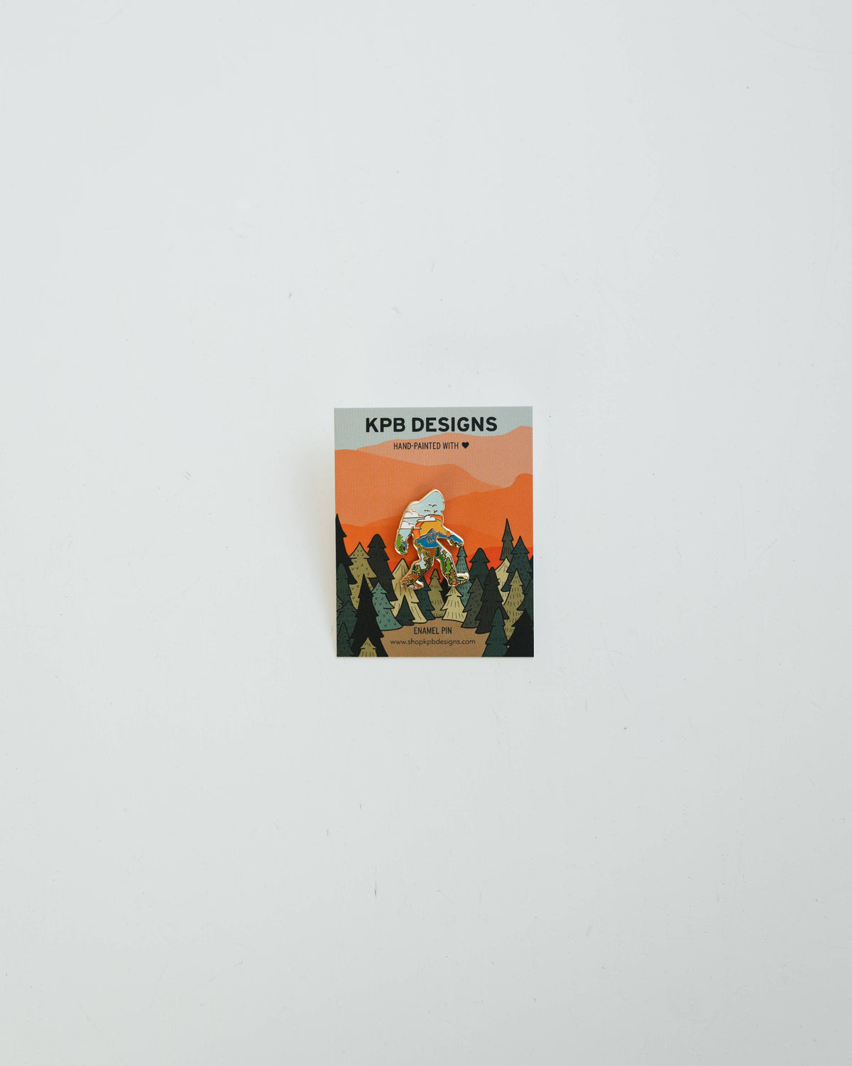 Sunset Sasquatch Enamel Lapel Pin