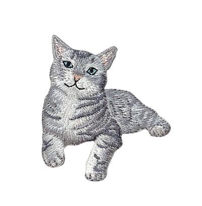 Gray Tabby Cat, Kitten, Pets, Animals, Iron on Patch