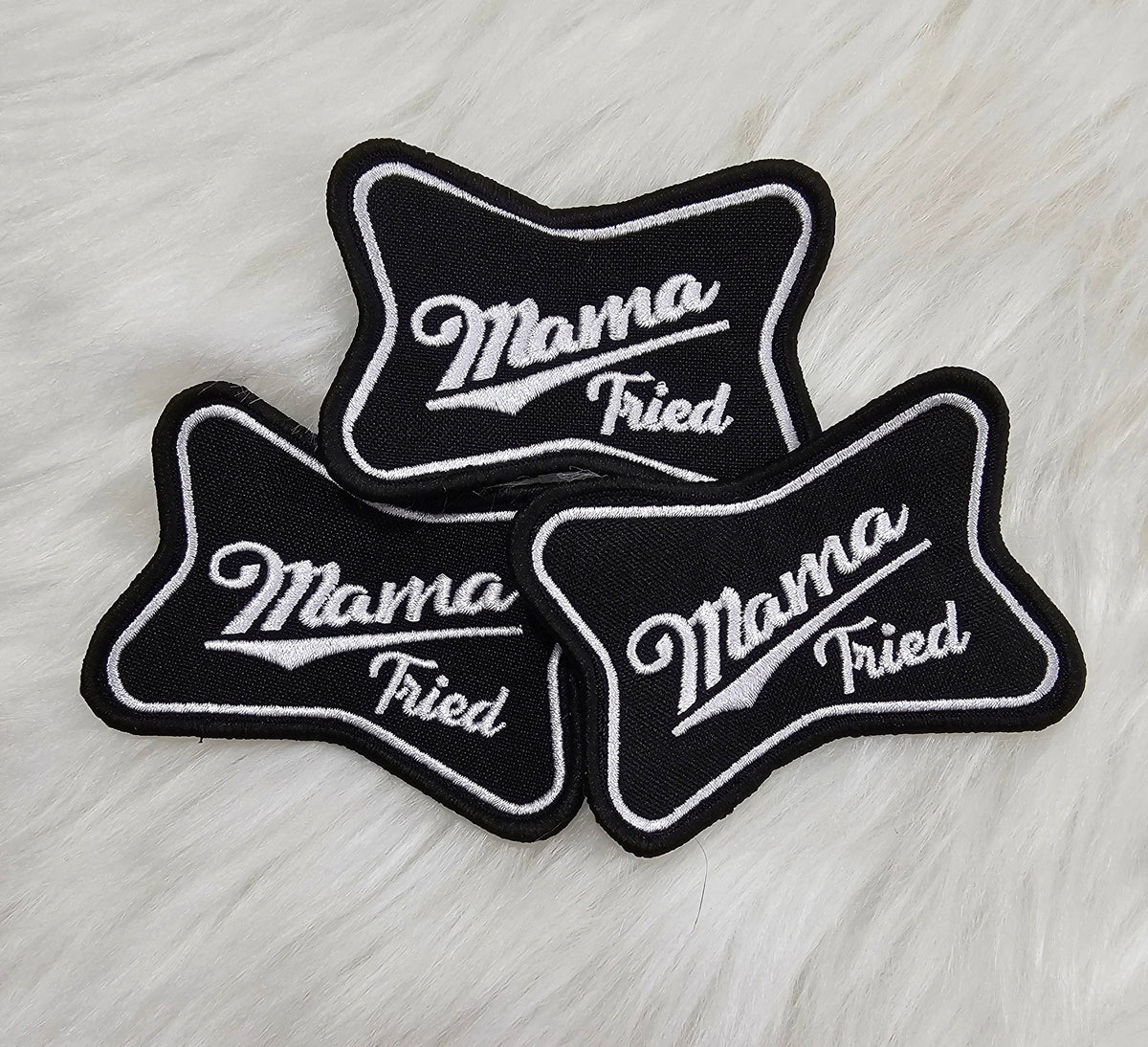 Mama Tried Woven Embroidery Iron On Patches