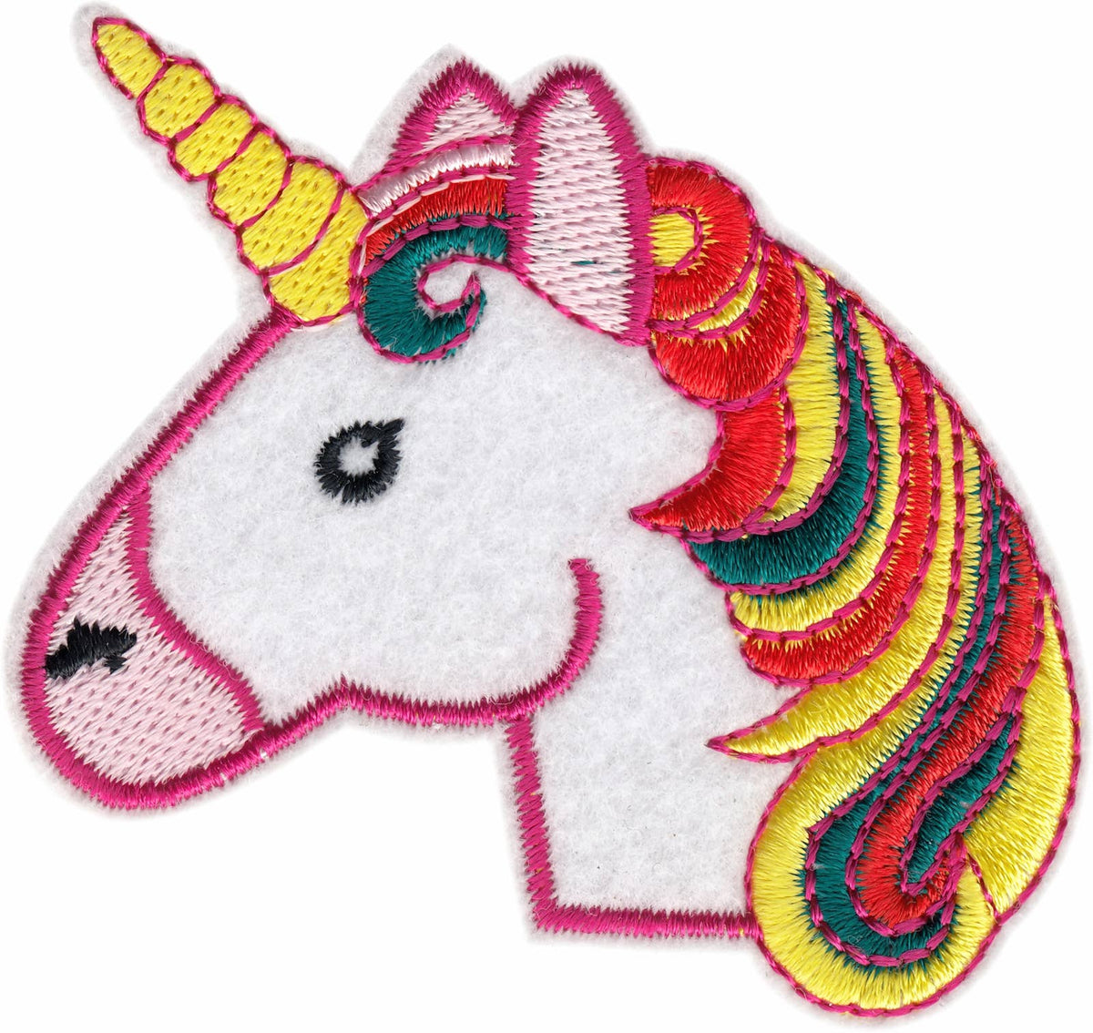 Patch - Unicorn - Head With Multicolor Mane