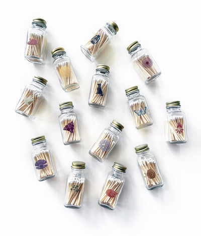 Sunflower Jar of Matches | Modern Farmhouse Match Cloche