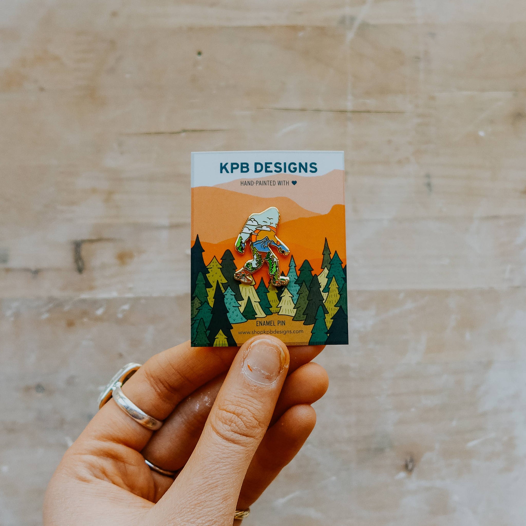 Sunset Sasquatch Enamel Lapel Pin
