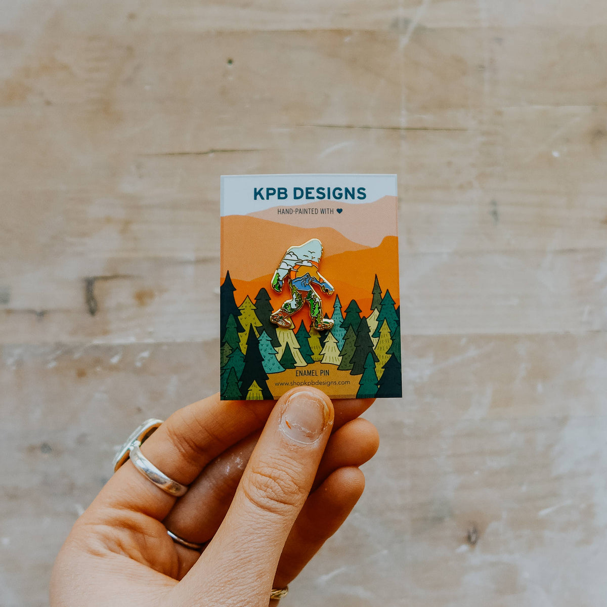 Sunset Sasquatch Enamel Lapel Pin