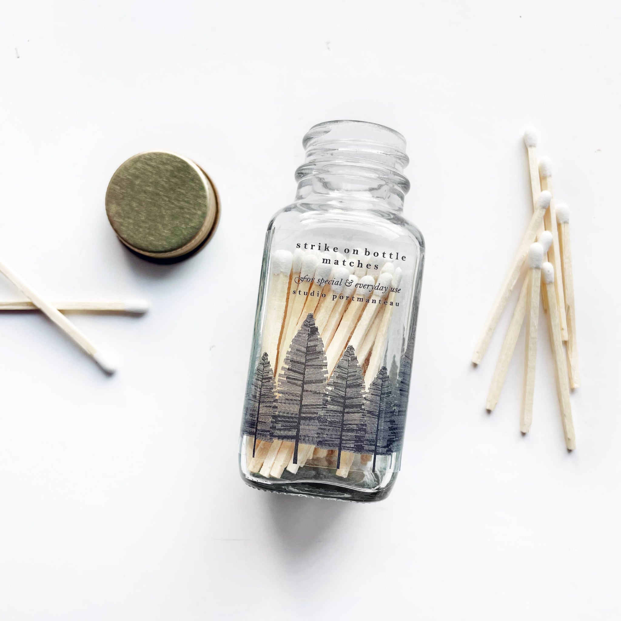 Variety Pack of Noble Fir Trees 2" White Match Jars