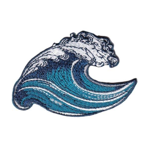 Ocean Wave, Beach, embroidered, Iron on Patch