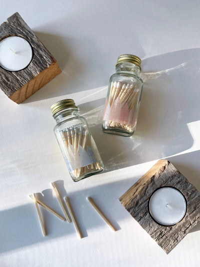 Variety Pack of Noble Fir Trees 2" White Match Jars