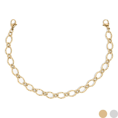 Trucker Hat Chain: Hammered Oval Chain