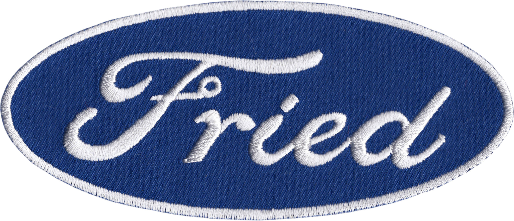 Patch - "Fried" - Blue And White Logo - Ford Parody