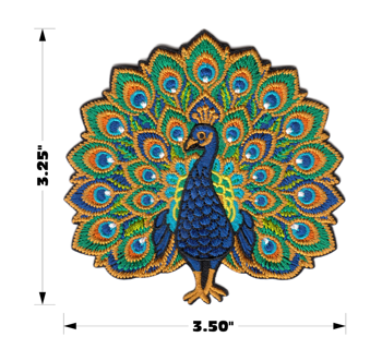 Patch - Beautiful Proud Peacock Bird Nature Art Deco Animal