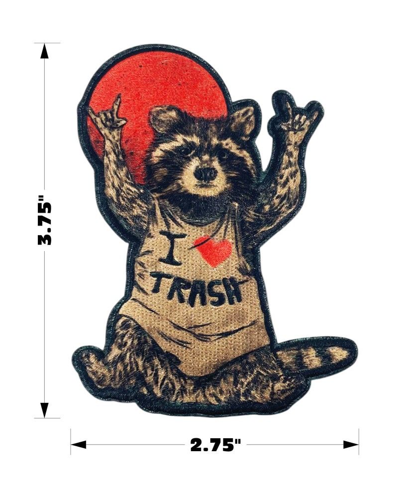 Patch - Raccoon Trash Panda Moon Punk Rock Animal Alt Funny
