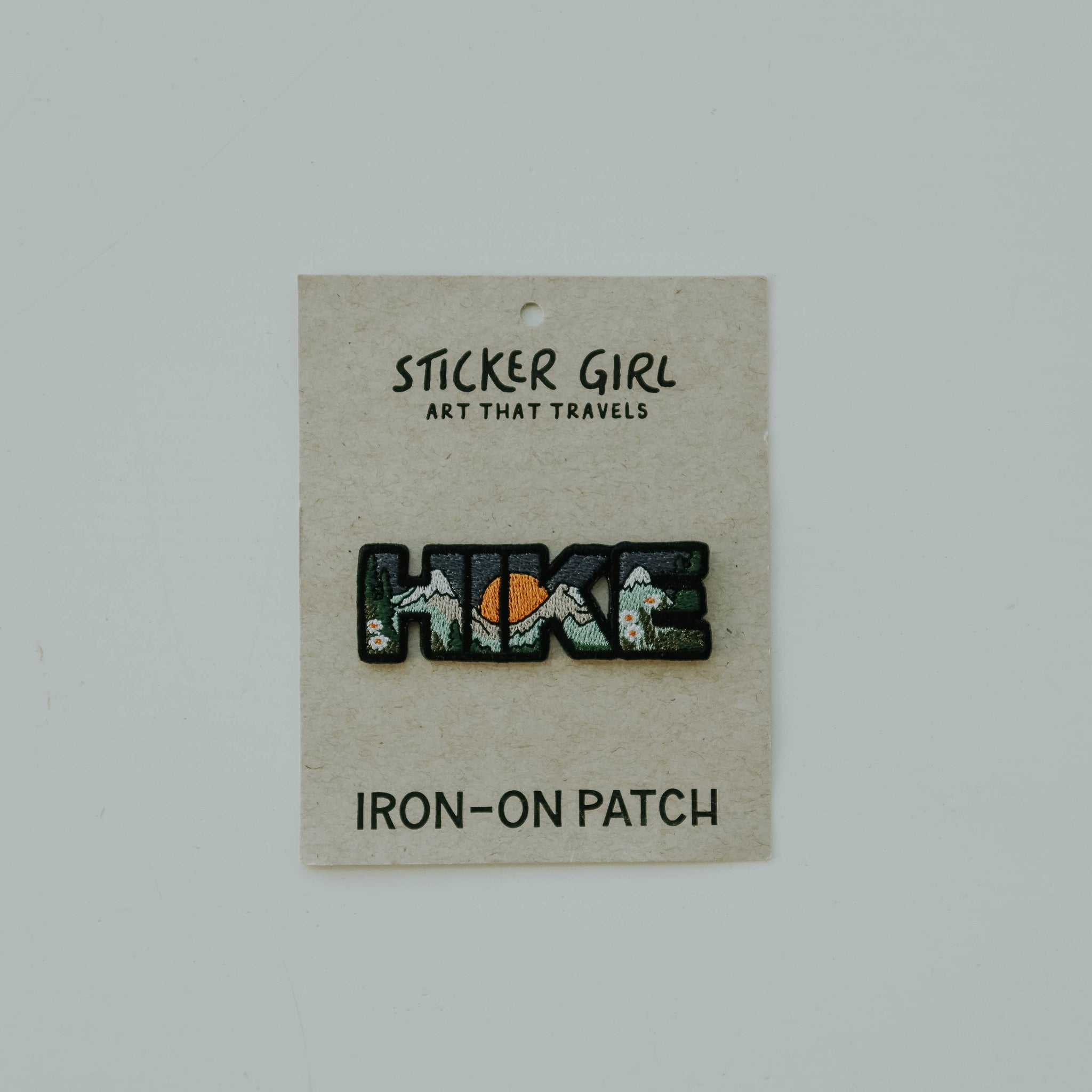 Hike Embroidered Iron On Patch