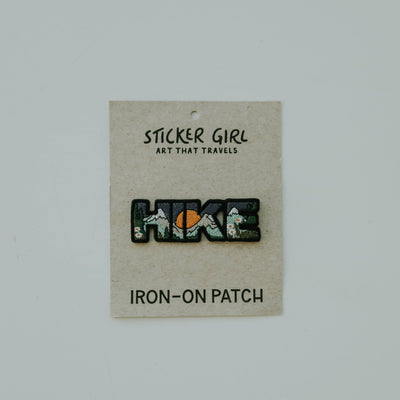 Hike Embroidered Iron On Patch