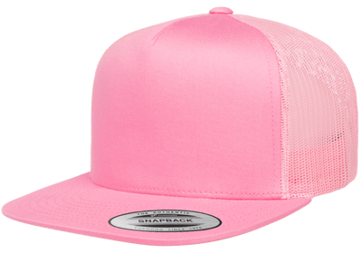 Yupoong 6006 Classic Trucker Snapback Hat, Flat Bill Hat with Mesh Back - YP Classics®