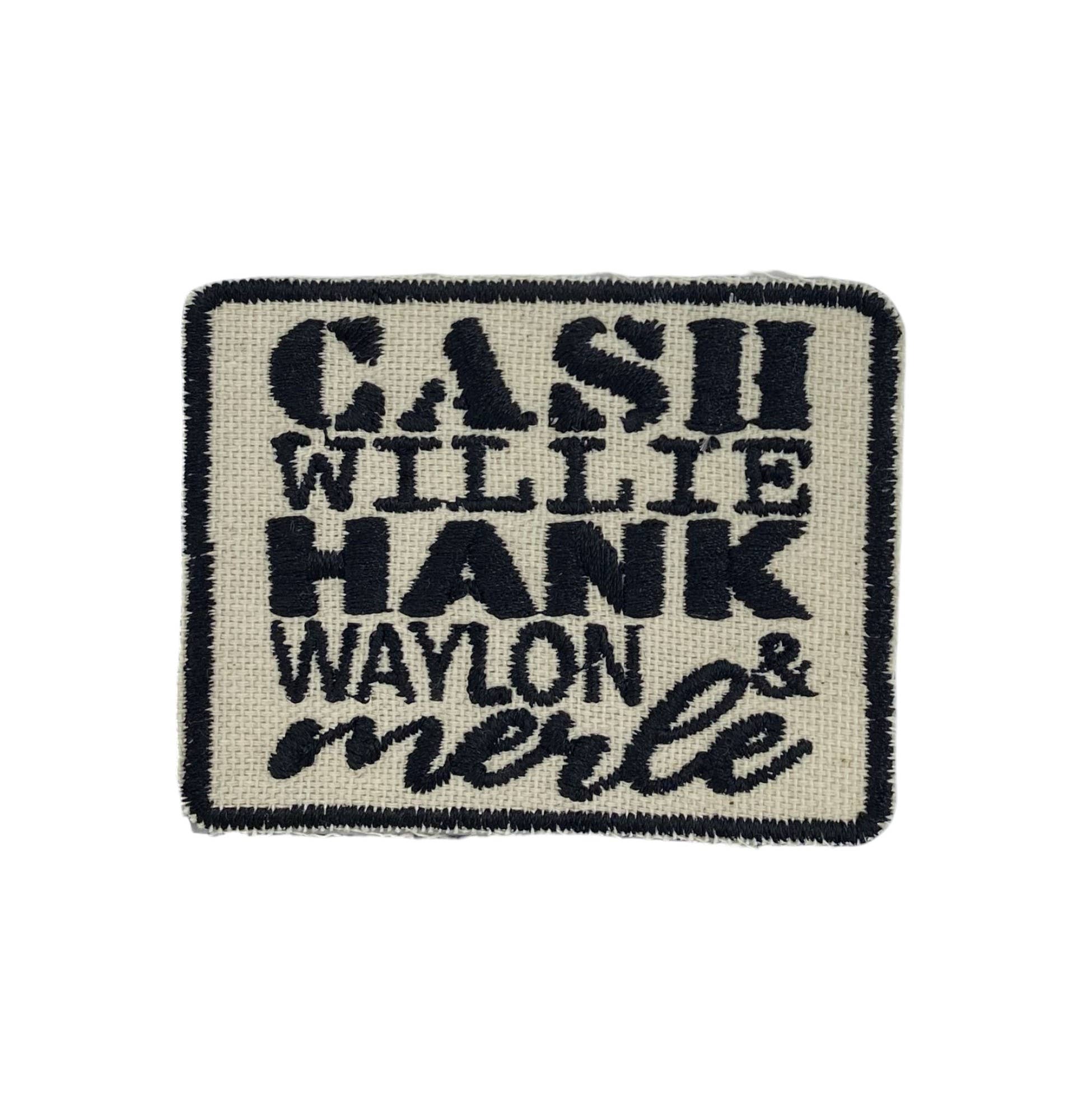 Cash Willie Hank Waylon Merle Distressed Iron on Patch