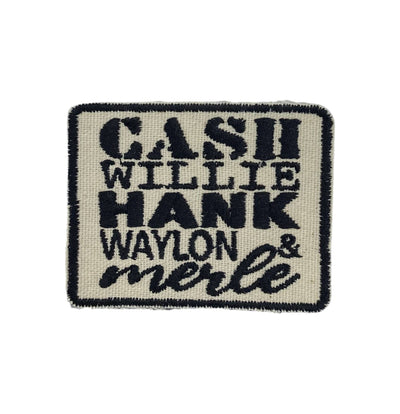 Cash Willie Hank Waylon Merle Distressed Iron on Patch