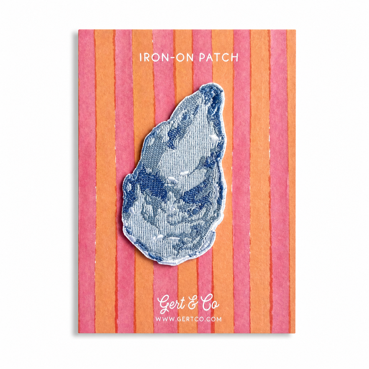 Oyster Shell Iron-On Patch | Coastal Embroidered Patch
