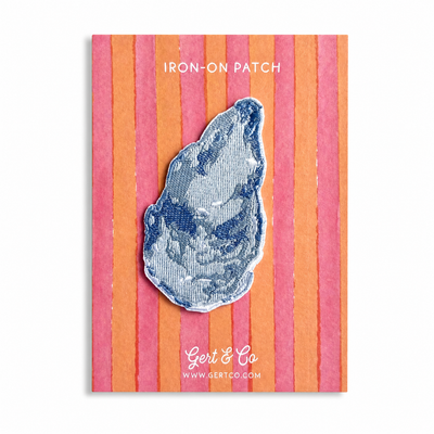 Oyster Shell Iron-On Patch | Coastal Embroidered Patch