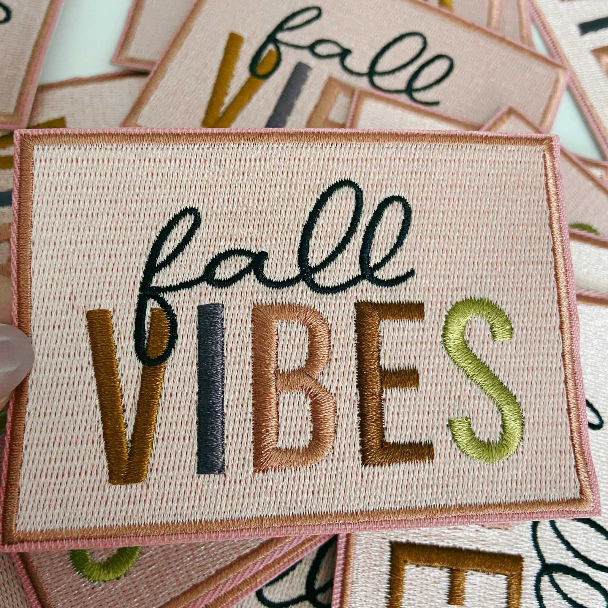 4" Fall Vibes -  Embroidered Hat Patch