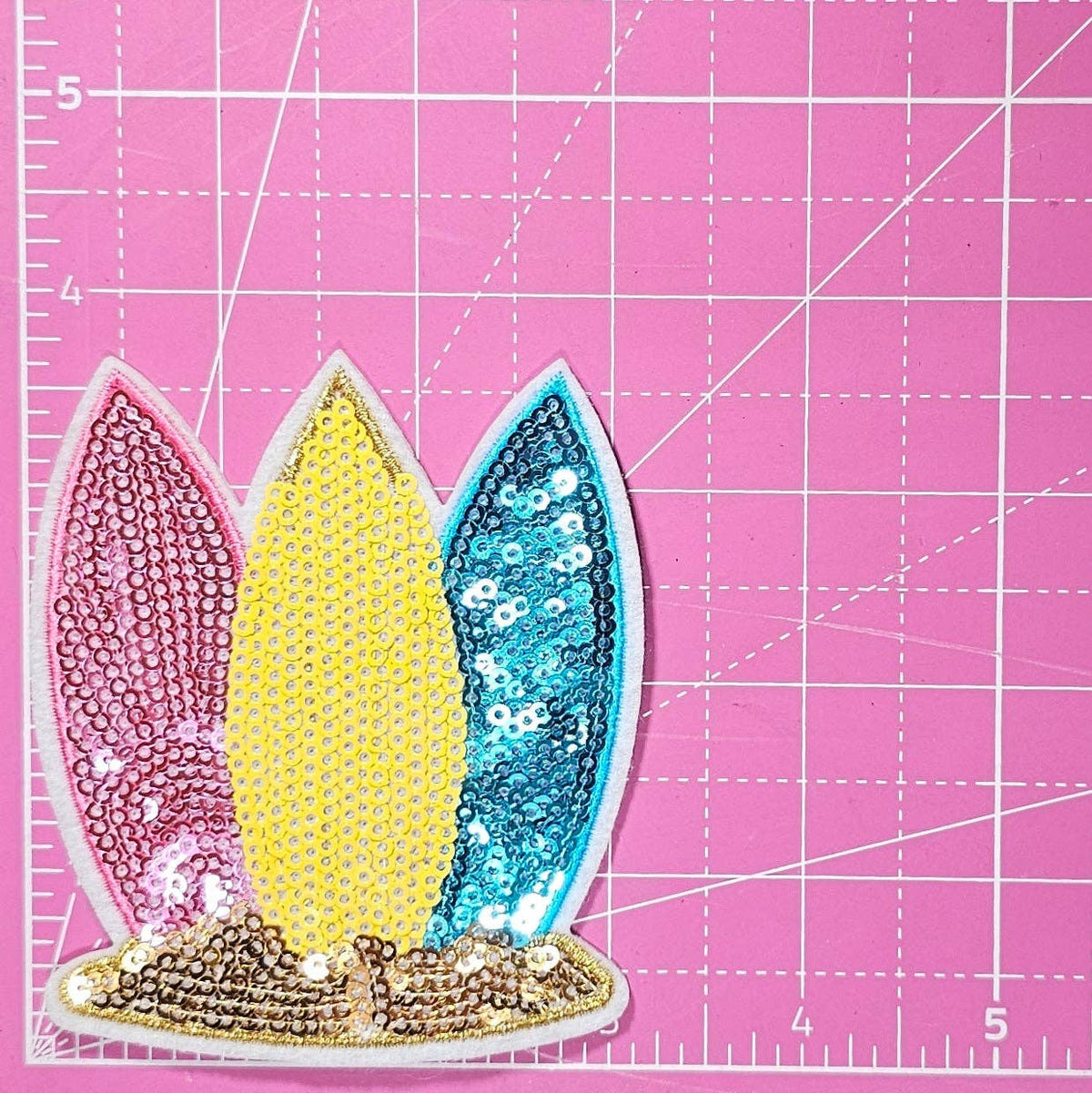 Surfboards Beach Sequin Iron On Patch