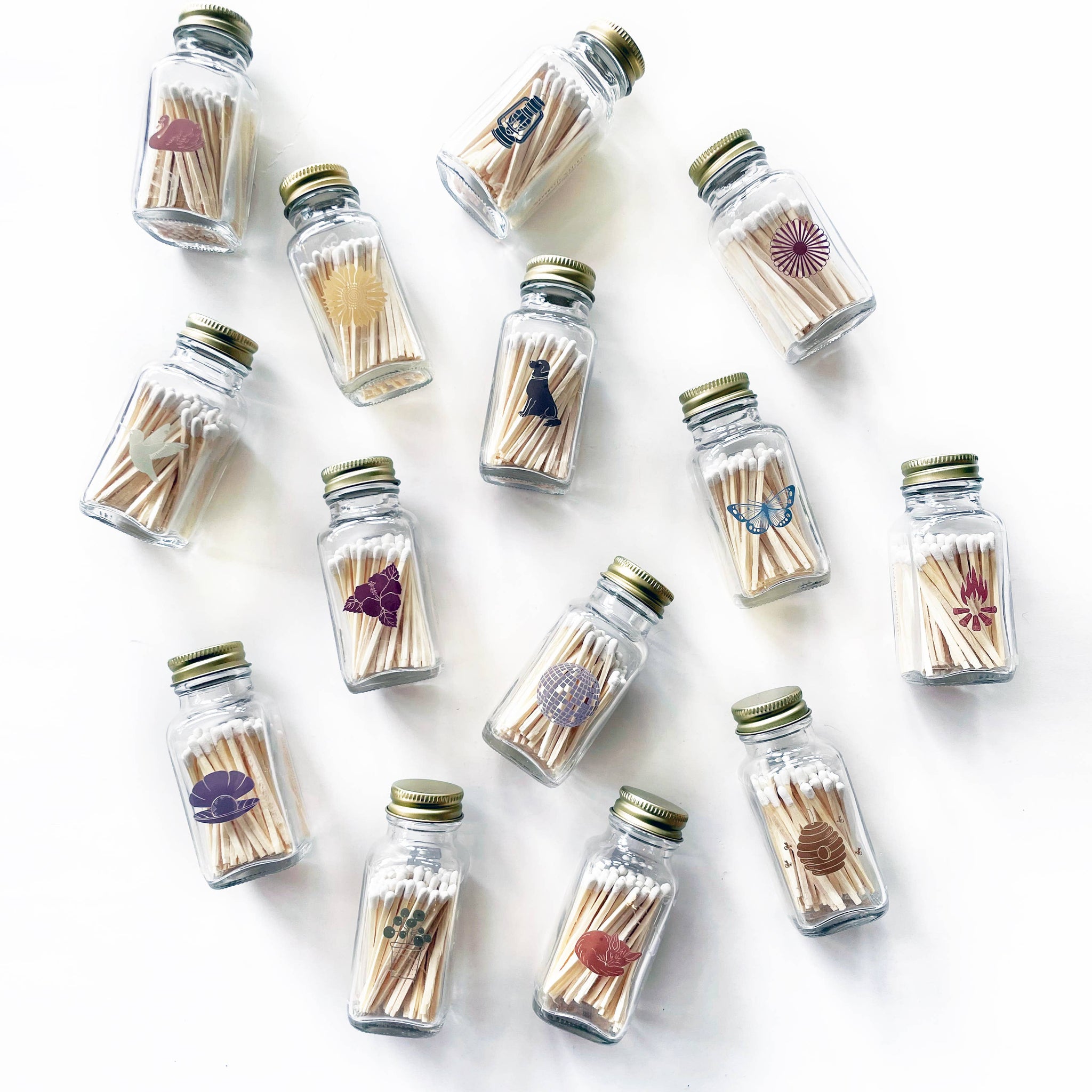 Butterfly Jar of Matches | Meadow Pollinator Match Cloche