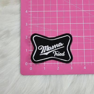 Mama Tried Woven Embroidery Iron On Patches