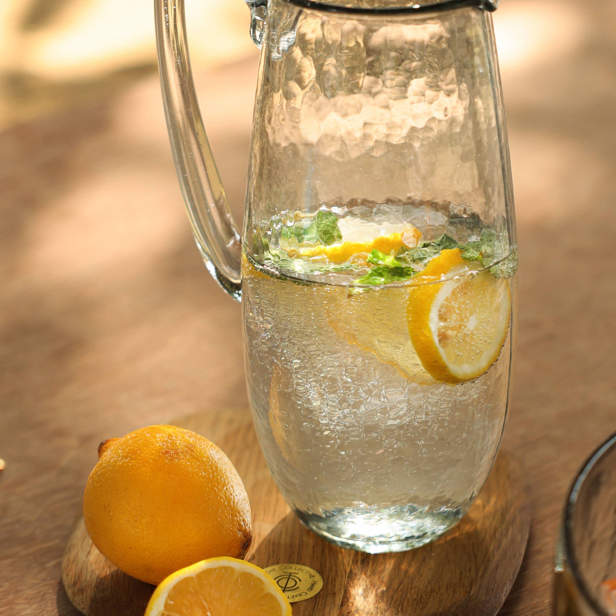 Pebbled Glass Pitcher