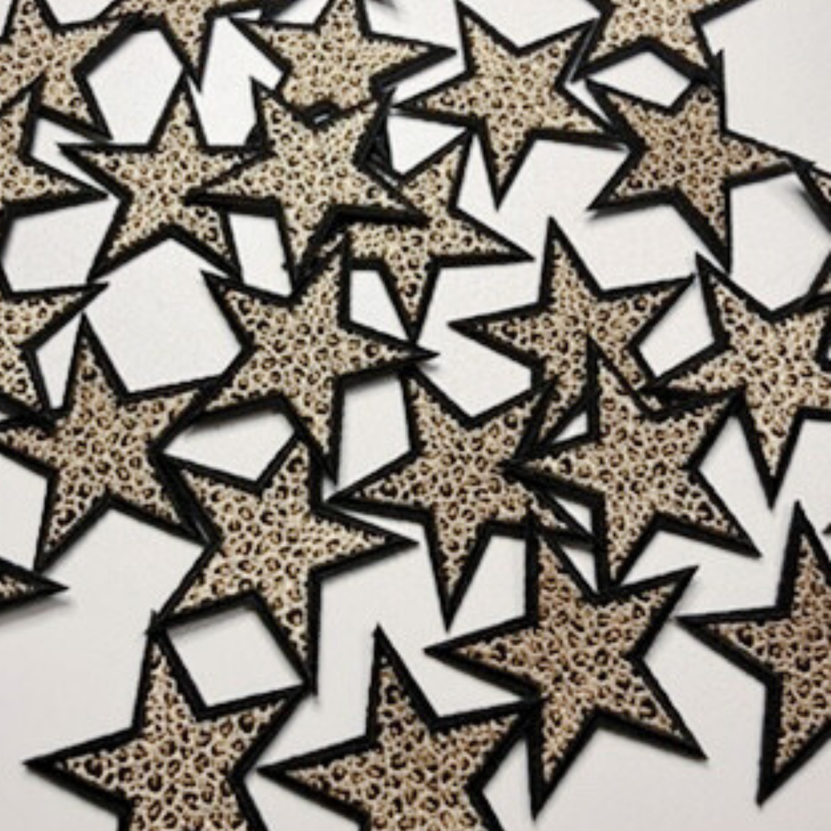 2" Star in Animal Print -  Embroidered Hat Patch
