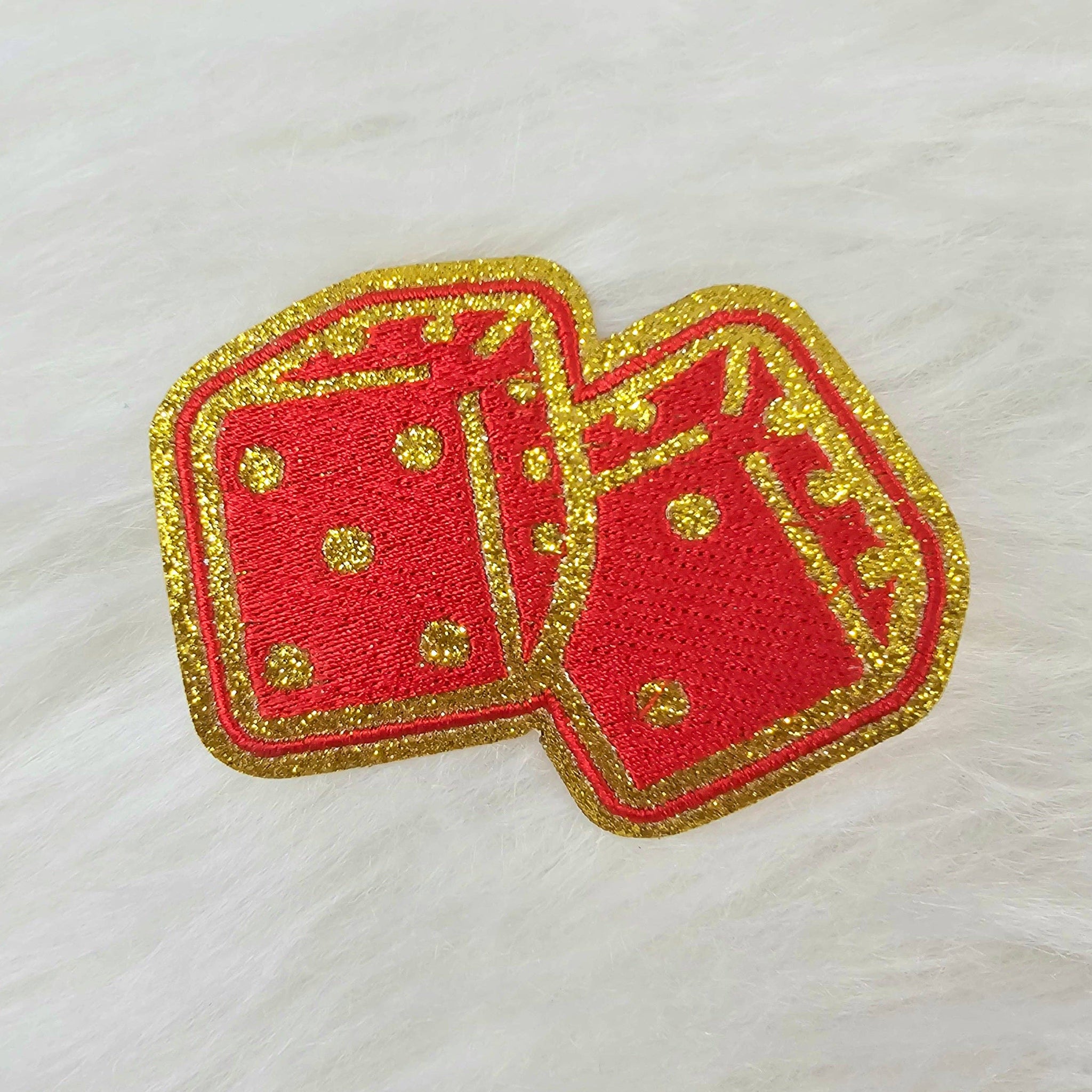 Rolling Dice Embroidery Iron On Patch