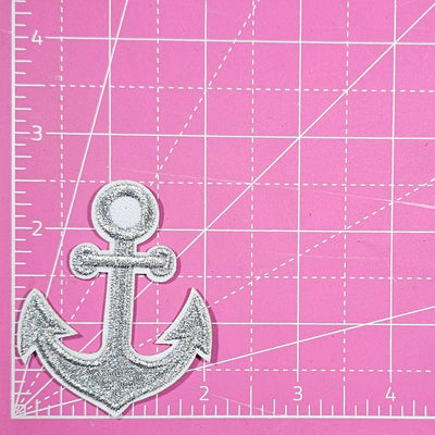 Anchor Silver Embroidery Iron On Patch