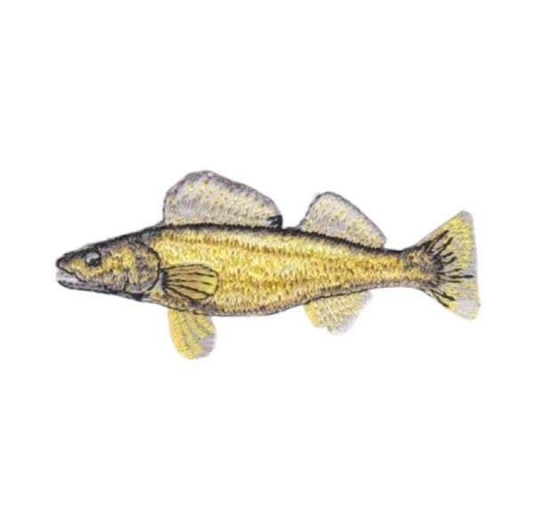 Walleye Fish, Embroidered, Iron on Patch