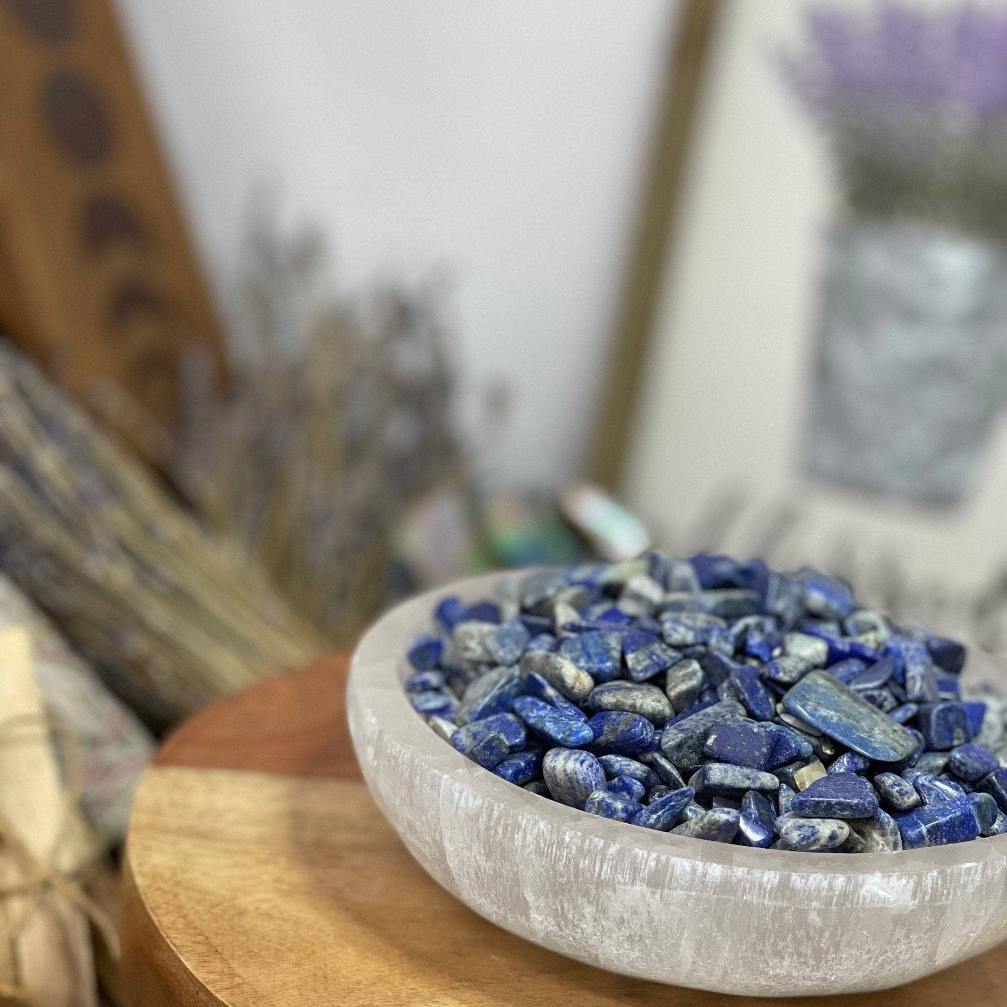 Natural Real Lapis Lazuli Chip, Tumble Loose Stone