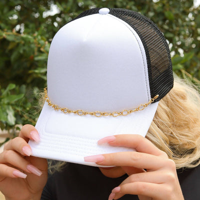 Trucker Hat Chain: Hammered Oval Chain