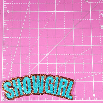 Showgirl Glitter Embroidery Iron On Patch