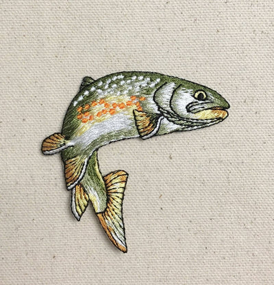 Golden Trout, Realistic, Fin Down, Fishing, Iron on Patch