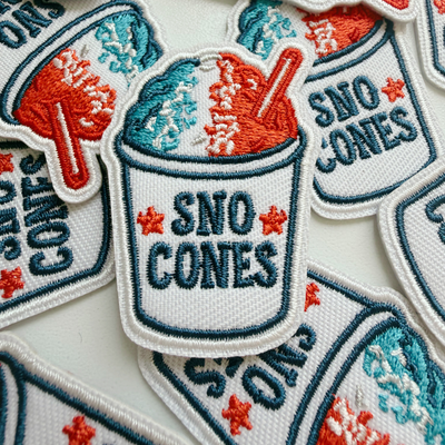 2" Sno Cones - Embroidered Hat Patch