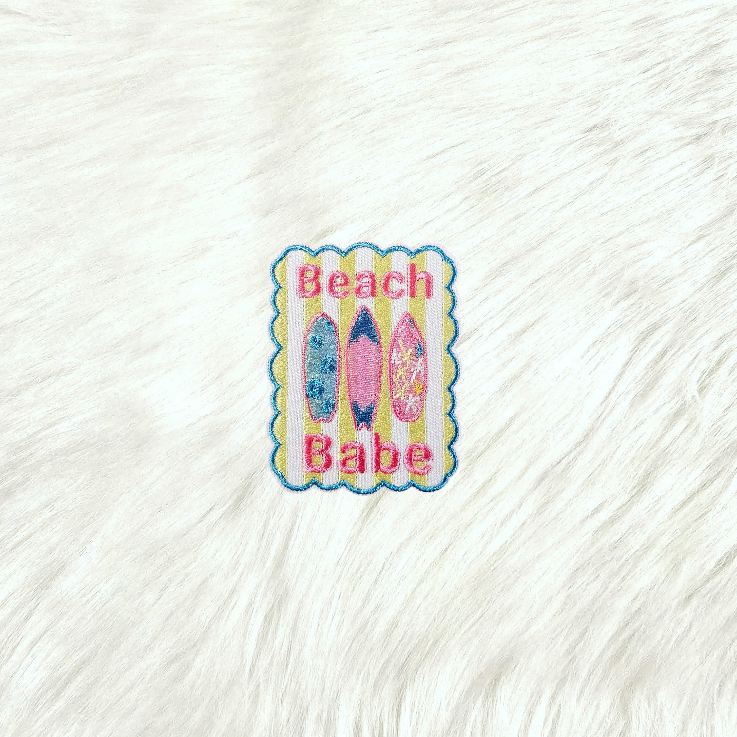 Beach Babe Surf Embroidery Iron On Patch