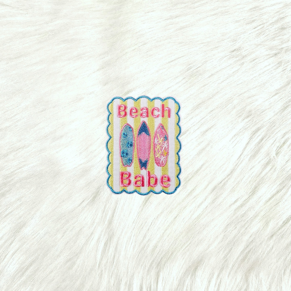 Beach Babe Surf Embroidery Iron On Patch