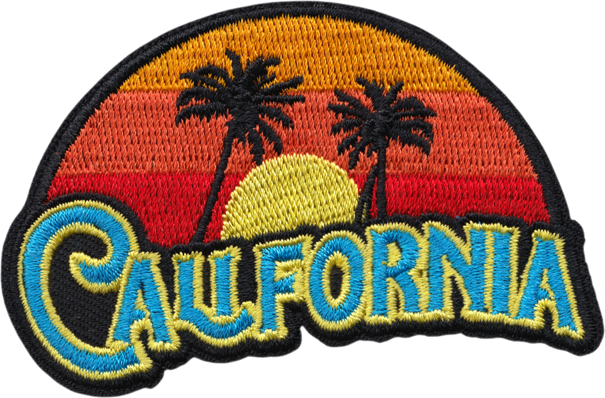 Patch - California - Sunset With Palm Trees - Nature Travel 