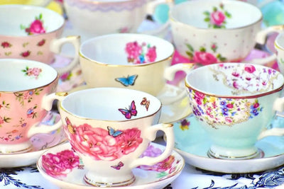 Mismatched teacups for Tea party, Catering, Celebrations