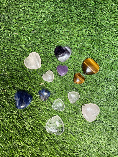 Clear Quartz Crystal Hearts
