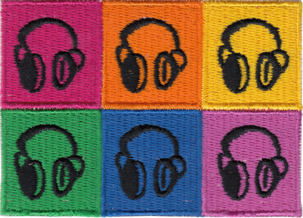 Patch - Headphones - Andy Warhol's Pop Art Style