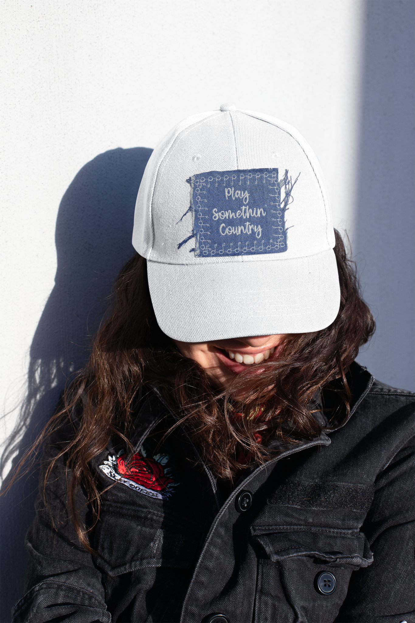 Play Something Country, Denim, Embroidered Iron on Patch